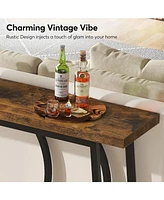 Tribesigns 70.9-Inch Console Table with Storage, Extra Long Entryway Table, Rustic Behind Couch Table, Industrial Sofa Table, Hallway Table Entry Way