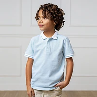 Hope & Henry Boys' Organic Short Sleeve Knit Pique Polo Shirt