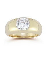 Rachel Zoe 14K Gold Plated Sterling Silver Cushion Dome Ring