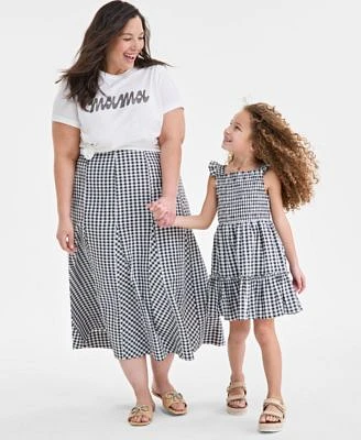 On 34th Trendy Plus Size Mama Graphic T Shirt Gingham Seersucker Midi Skirt Exclusively At Macys