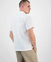 Guess Men's Wimbley Regular-Fit Dobby Stripe Button-Down Shirt