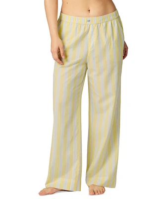 Gap Women's Striped Poplin Pajama Pants, Exclusively at Macy's