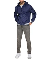 Champion Men's Jersey Hood Varsity Bomber Jacket