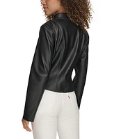 Levi's Women's Faux-Leather Cut Racer Jacket