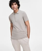 A|X Armani Exchange Men's Logo Zipper Polo Shirt