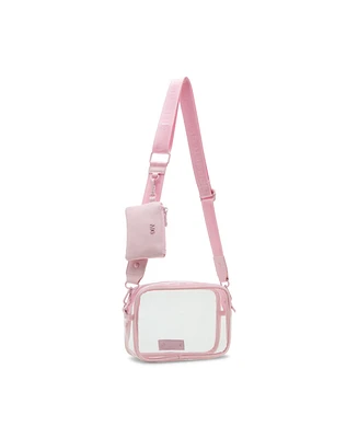 Madden Girl Ryann Clear Vinyl Camera Crossbody Bag
