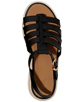 FitFlop Women's Platform Espadrille Leather Wedge Sandals