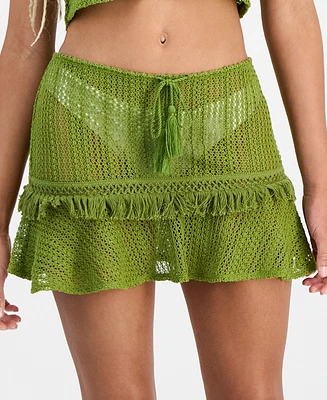 Miken Juniors' Crochet Cover-Up Skirt, Exclusively at Macy's