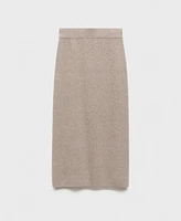 Mango Women's Wool Blend Midi Skirt