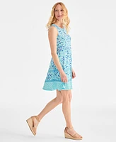Style & Co Women's Printed Sleeveless Flip-Flop Dress, Exclusively at Macy's