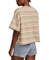 Lucky Brand Women's Striped Short Sleeve T-Shirt