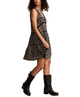 Lucky Brand Women's Floral-Print Lace-Trimmed Tank Mini Dress