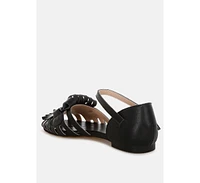Ramita Horsebit Fringe Flat Sandals