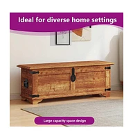 Storage Chest Rough Mango Wood