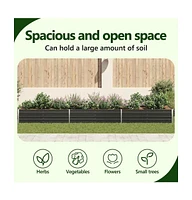 Garden Raised Bed Galvanized Steel 189"x31.5"x17.7" Anthracite