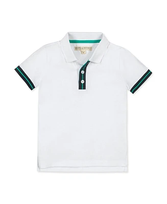 Hope & Henry Boys' Organic Short Sleeve Knit Pique Polo Shirt, Kids