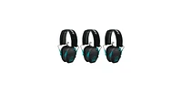 Walker's Razor Slim Electronic Shooting Muffs 3-Pack (Teal)