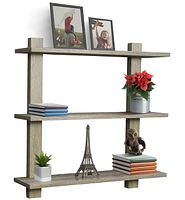 Sorbus Asymmetric Floating Shelf - Gray