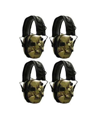 Walker's Razor Slim Electronic Shooting Muffs 4-Pack (Multi Cam Camo Tan)