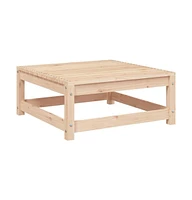 Patio Footstool 27.6"x27.6"x11.8" Solid Wood Pine