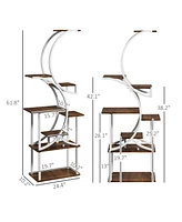 Outsunny 8 Tier Plant Sd, 62" S-Shaped Shelf, ish