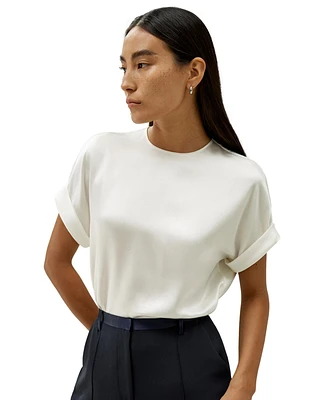 Contemporary Oversized Silk Top for Women