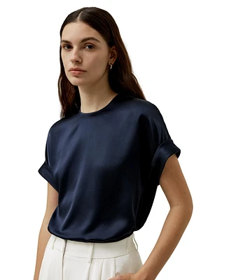 Contemporary Oversized Silk Top for Women