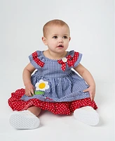 Rare Editions Baby Girls Lady Bug Seersucker Dress