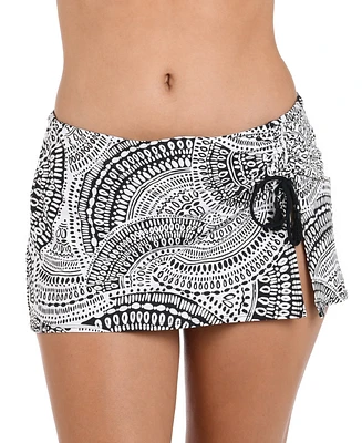 La Blanca Women's Dream Catcher Graphic-Print Swim Skirt
