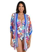 La Blanca Women's Paradiso Open-Front Cover-Up Kimono