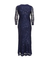 Quiz Women's Sequin Long Sleeve Maxi Dress