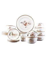 American Atelier Christmas Twig 20 Pc. Dinnerware Set, Service for 4