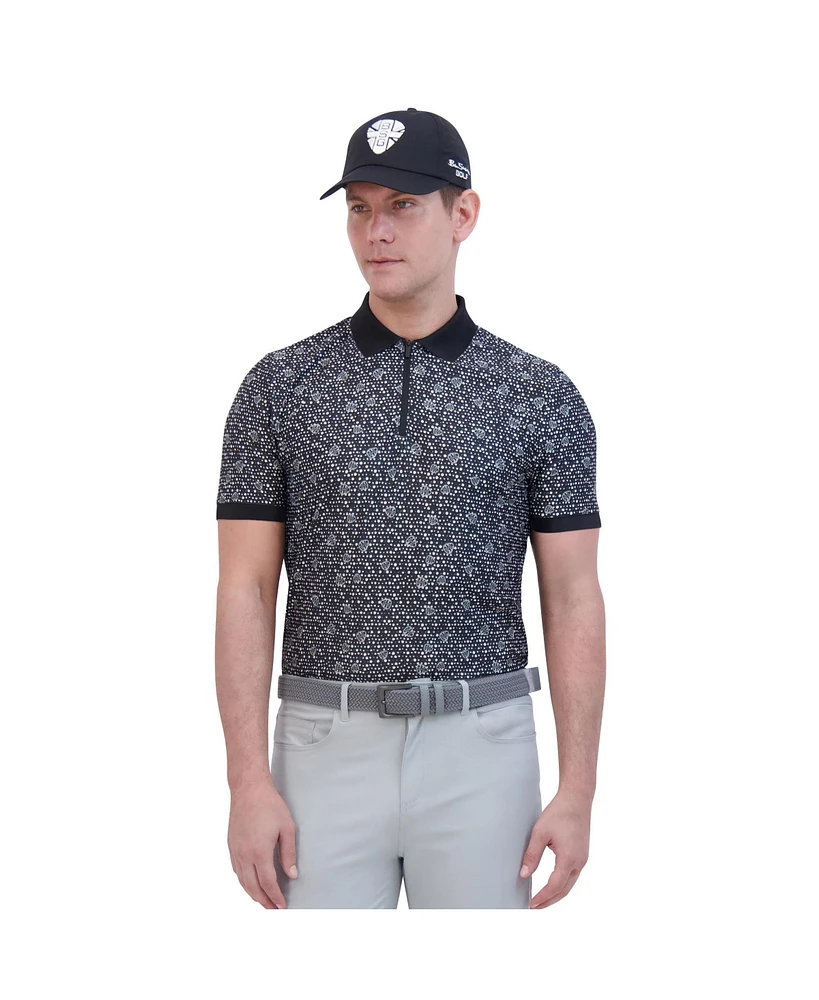 Ben Sherman Men's Mono Dots Tech Jersey Sports Fit Polo Shirt
