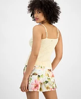 Guess Women's Reina Pointelle-Kit Ribbed Sweater Camisole