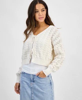 Guess Women's Ruth Cotton Cropped Cardigan