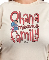 Hybrid Apparel Plus Lilo and Stitch Ohana Means Family Pullover T-Shirts