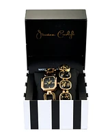 Jessica Carlyle Women's Shiny Gold Tone Metal Alloy Analog Watch, 22mm
