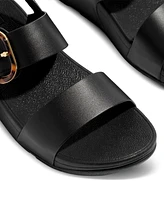 FitFlop Women's Lulu Resin Buckle Slingback Wedge Sandals