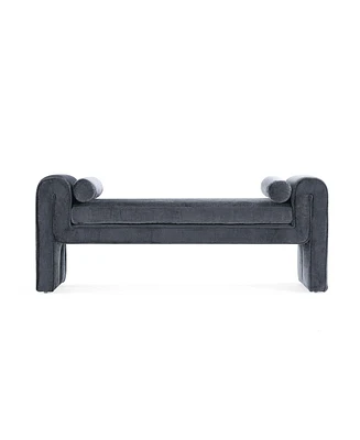 Manhattan Comfort 59" Concord Modern Chenille Bench