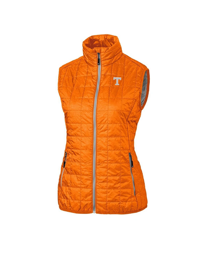 Cutter & Buck Women's Orange Tennessee Volunteers Rainier Full-Zip Puffer Vest