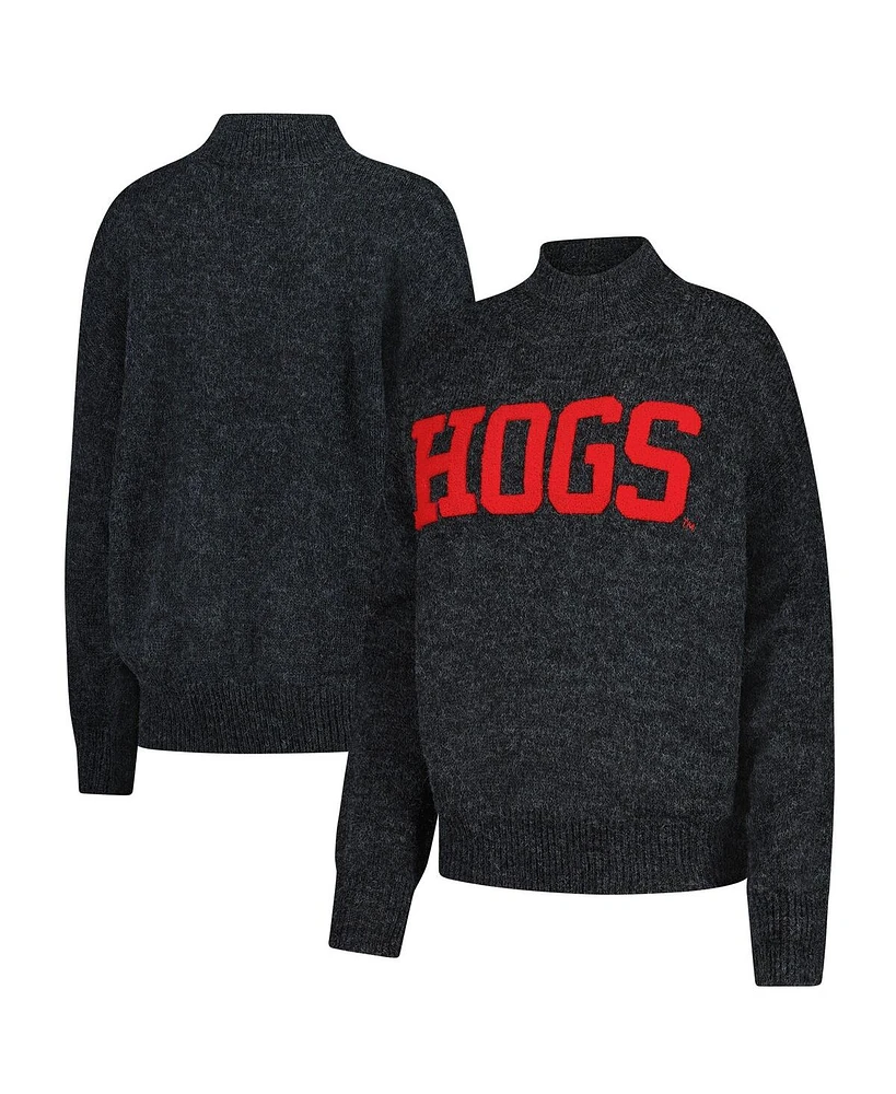 Gameday Social Women's Black Arkansas Razorbacks Oversized Varsity Sweater