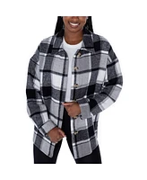 Gameday Couture Women's Gray Pittsburgh Steelers Fieldside Fun Plaid Button-Up Overshirt