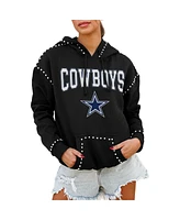 Gameday Couture Women's Black Dallas Cowboys Catch the Vibe Studded Pullover Hoodie