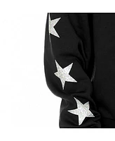 Gameday Couture Women's Black Chicago Bears Rhinestone Star Sleeve Settle the Score Tri-Blend Pullover