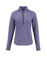 Cutter Buck Women's Heather Purple Baltimore Ravens Peshastin Eco Fleece Tri-Blend Raglan Half-Zip Jacket