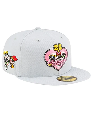 New Era Men's Gray The Powerpuff Girls 25th Anniversary 59FIFTY Fitted Hat