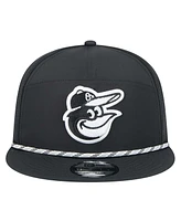 New Era Men's Black Baltimore Orioles Laser Cut 9FIFTY Snapback Hat