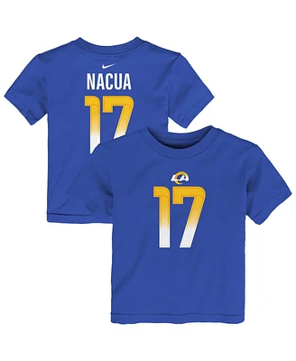 Nike Toddler Puka Nacua Royal Los Angeles Rams Player Name Number T-Shirt