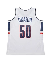 Mitchell & Ness Men's UConn Huskies Emeka Okafor White 2001/02 Swingman Replica Jersey