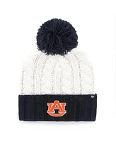 '47 Brand Women's White Auburn Tigers Fireside Cuffed Knit Hat with Pom